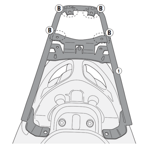 Support top case Monolock Yamaha Delight 114 2013 Givi