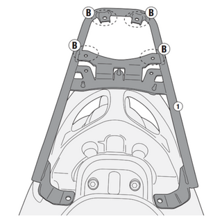Support top case Monolock Yamaha Delight 114 2013 Givi
