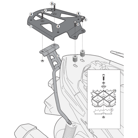 Soporte baúl Monolock Yamaha X-Max 125/250 14 Givi