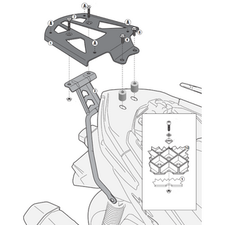 Monolock Top Case Support Yamaha X-Max 125/250 14 Givi