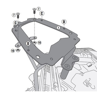 Soporte baúl Yamaha X Max 400 2018-20 Givi