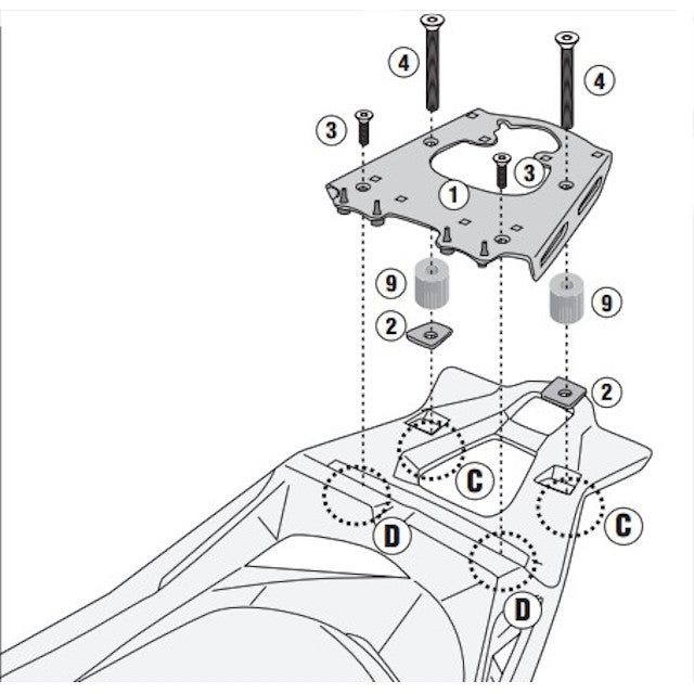 Soporte baúl Yamaha X-Max 125/300/400 18-22 Givi