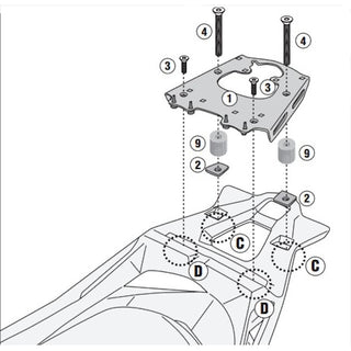 Soporte baúl Yamaha X-Max 125/300/400 18-22 Givi