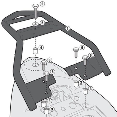 Soporte baúl Monolock Suzuki Inazuma 250 12-13 Givi