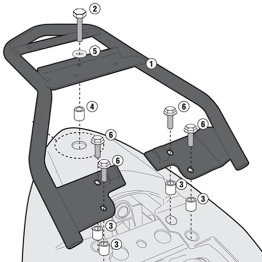 Soporte baúl Monolock Suzuki Inazuma 250 12-13 Givi