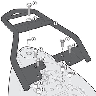 Soporte baúl Monolock Suzuki Inazuma 250 12-13 Givi
