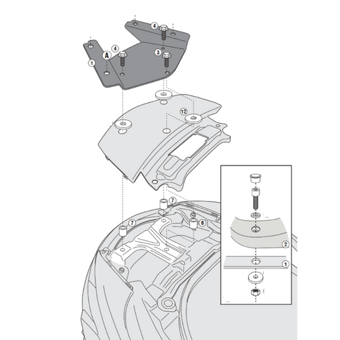 Soporte baúl con parrilla Monokey Suzuki Burgman 650 2013 Givi SR3104