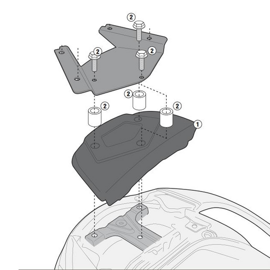Soporte baúl con parrilla Monolock Suzuki Burgman 650 2013 Givi