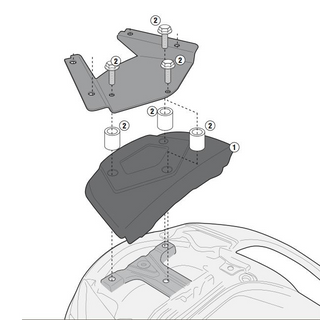Top case support with Monolock rack Suzuki Burgman 650 2013 Givi