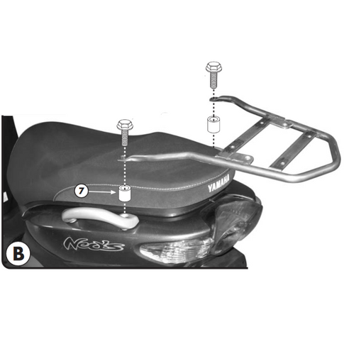 Support top case Monolock Yamaha-MBK NEOS-OVETTO 50 08-11 Givi