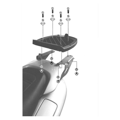 Soporte baúl Monolock Yamaha Majesty 125/150/180 01-11 Givi SR46M