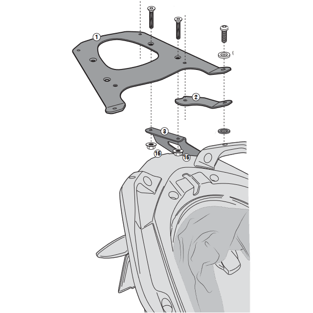 Soporte baúl con parrilla Monokey BMW C Sport 600 12-15 Givi SR5105
