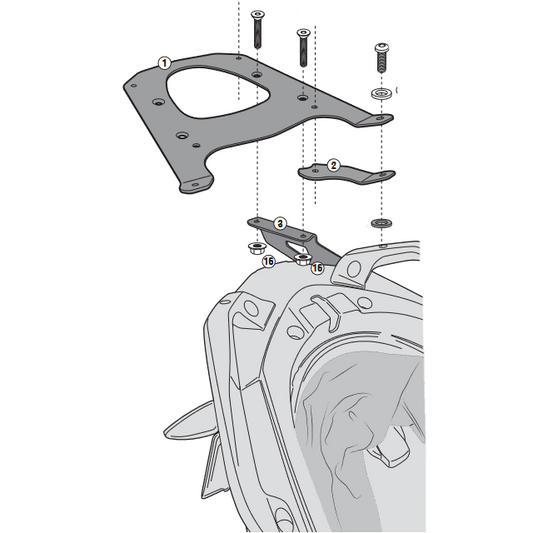Soporte baúl con parrilla Monolock BMW C Sport 600 12-15 Givi