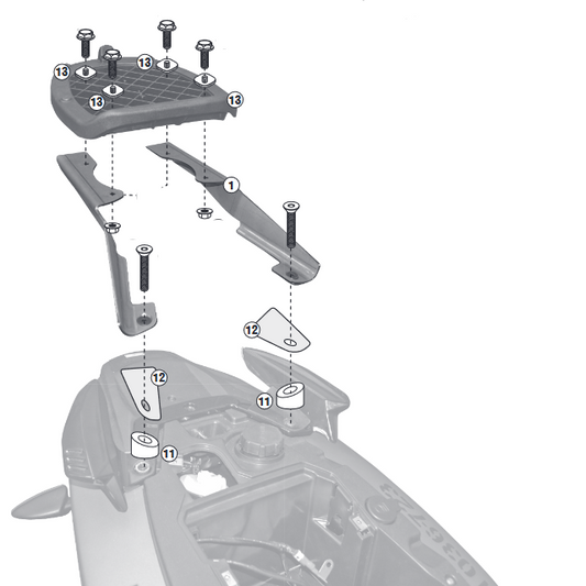 Soporte baúl Monolock Piaggio Typhoon 50/125 2011 Givi