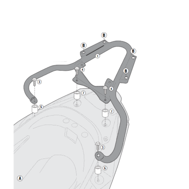 Soporte baúl con parrilla Monokey Kymco K-XCT 125/300 2013 Givi SR6103