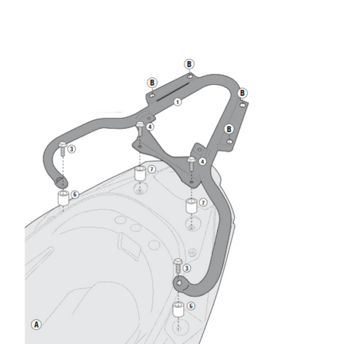Soporte baúl con parrilla Monokey Kymco K-XCT 125/300 2013 Givi SR6103
