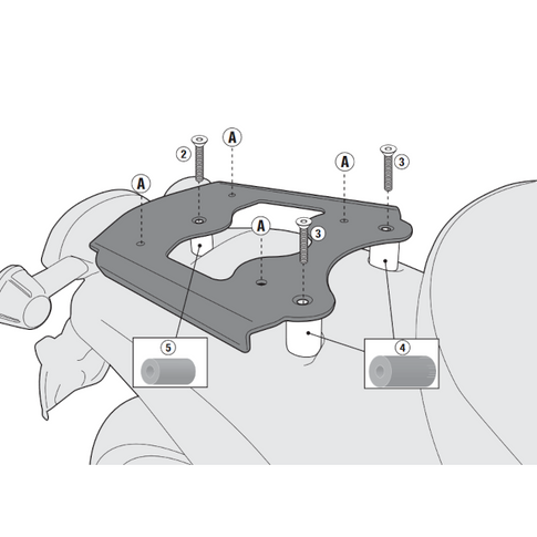 Suporte baú Monolock Aprilia Scarabeo Street 50 09-14 Givi