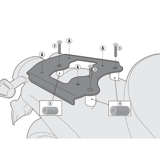 Monolock Top Case Support Aprilia Scarabeo Street 50 09-14 Givi