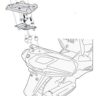 Soporte baúl con parrilla Monokey Sym MaxSym 400 2011 Givi