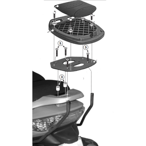 Soporte baúl Monolock Kymco X-Citing R 300/500 09-11 Givi