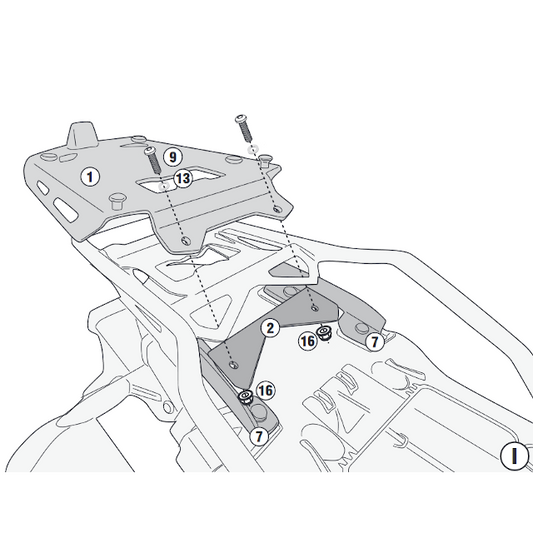 Monokey Top Case Rack BMW FGS 850 Adventure 2019 Givi