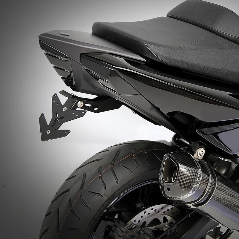 Portamatrículas Yamaha T-Max 530 >12 BCD - negro mate