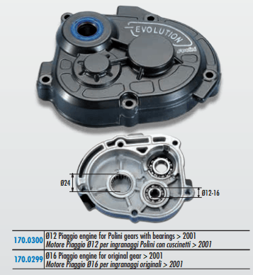 Tapa de transmisión Piaggio scooter 50cc d=16mm Polini