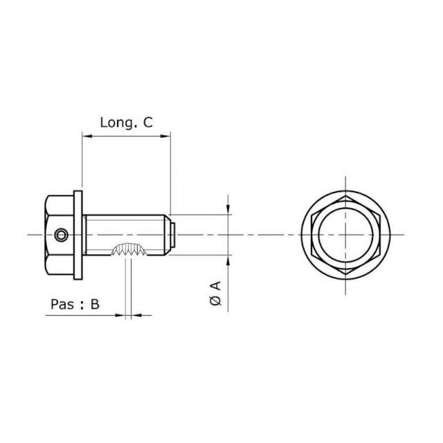 Tampa de drenagem de óleo magnética M14x125x135 Tecnium