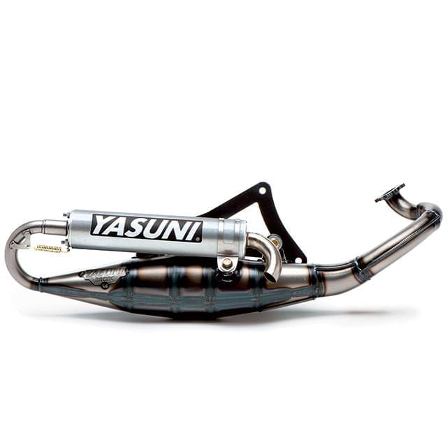 Yasuni R Exhaust for Peugeot horizontal / Morini scooter (CE) - aluminium