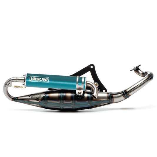 Yasuni R Exhaust for Peugeot horizontal / Morini scooter (CE) - blue