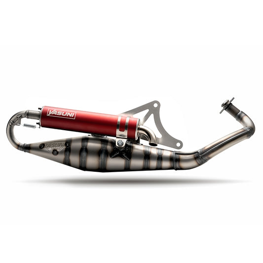 Yasuni Carrera 10 Exhaust Piaggio scooter (CE) - black-carbon - red