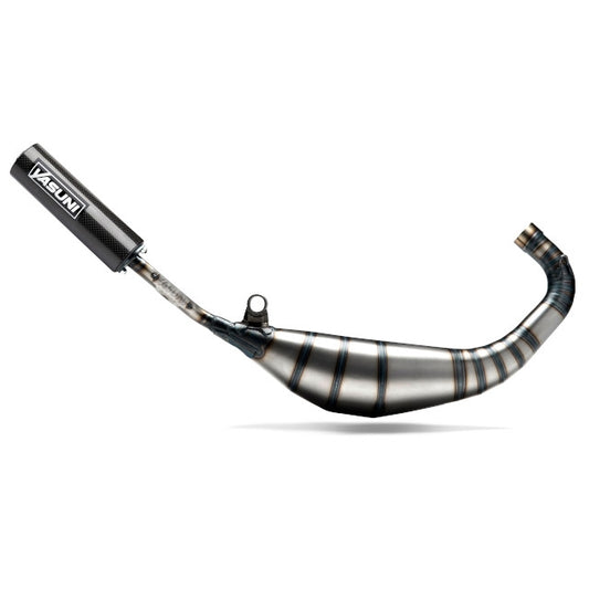 Escape Yasuni R5 silenciador curto Derbi euro 2 / 3 / 4 carbono-preto