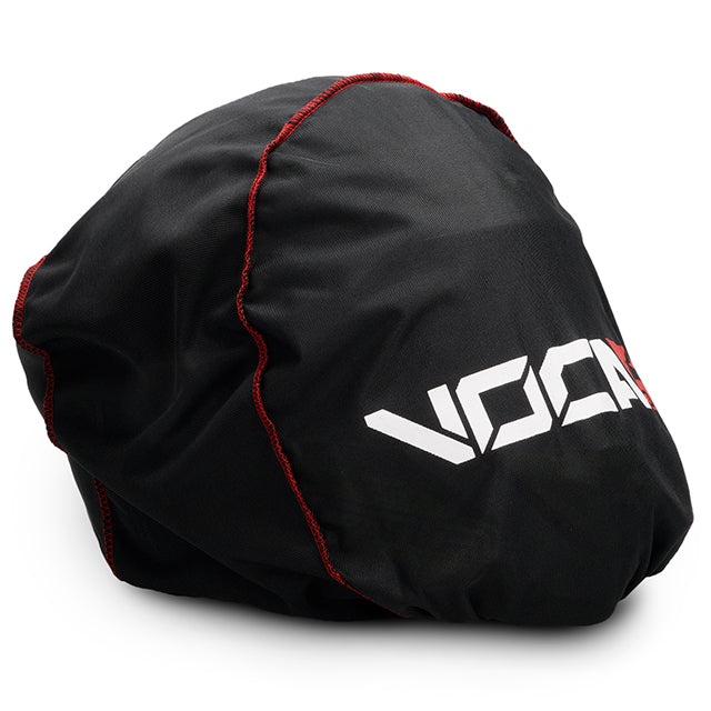 Bolsa casco integral VOCA Bestia negra con logo blanco y costura roja VCR-PG100.01.BAG