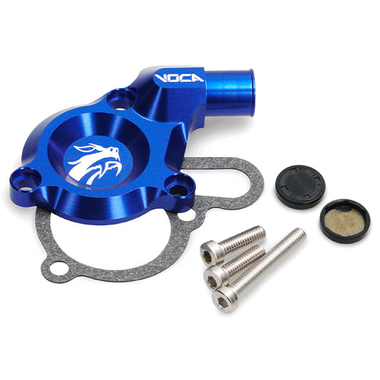 Kit tapa bomba de agua VOCA CNC Derbi euro 3 - azul VCR-RD09.DERBI/BL