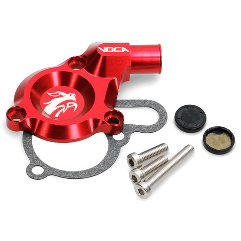 Kit tapa bomba de agua VOCA CNC Derbi euro 3 - rojo VCR-RD09.DERBI/RE