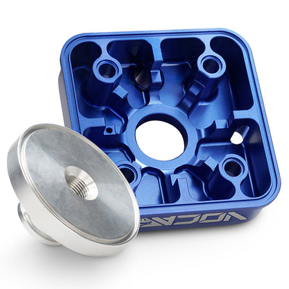 Culata modular VOCA Race Head RAW, culatín virgen, Yamaha DT LC/D - azul