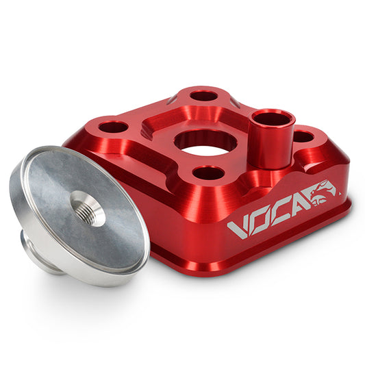 Culata modular VOCA Race Head RAW, culatín virgen, Yamaha DT LC/D - rojo VCR-RD11DT.00/RE