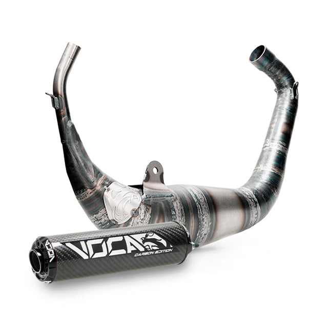 Échappement VOCA Carbon Racing 80cc Aprilia RS >2006 / Derbi GPR >2004 - passage sous selle