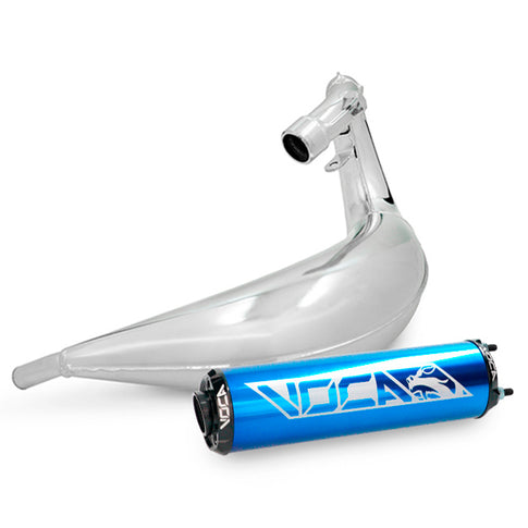 échappement Derbi Senda/DRD / Aprilia RX/SX VOCA Cross Chromé 50/70cc (CE)