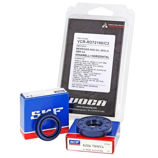 Kit de rolamentos e retentores Voca C4 NBR Minarelli horizontal / vertical