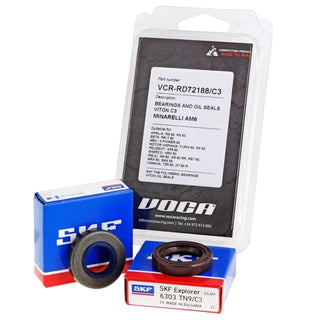 Kit de rolamentos e retentores Voca C3 Viton Minarelli AM6