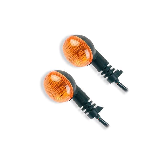 Front and rear indicators CE Vparts Standard 10W black/crystal Orange