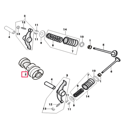Arbol de lévas Pitbike motor semi-auto 88 ZF