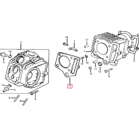 Junta cilindro Pitbike motor semi-auto 88 ZF