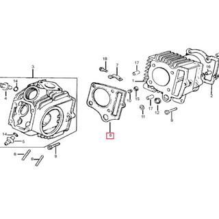 Junta cilindro Pitbike motor semi-auto 88 ZF