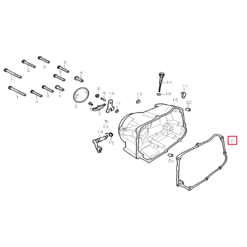Junta tapa embrague Pitbike motor semi-auto 88 ZF