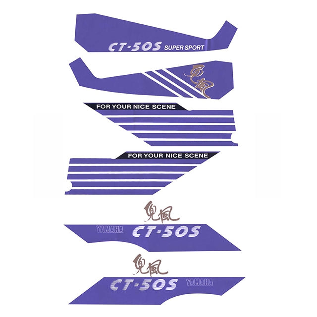 Kit pegatinas Yamaha CT-50 - purpura YAM005