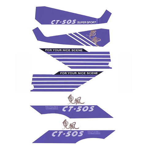 Kit pegatinas Yamaha CT-50 - purpura YAM005