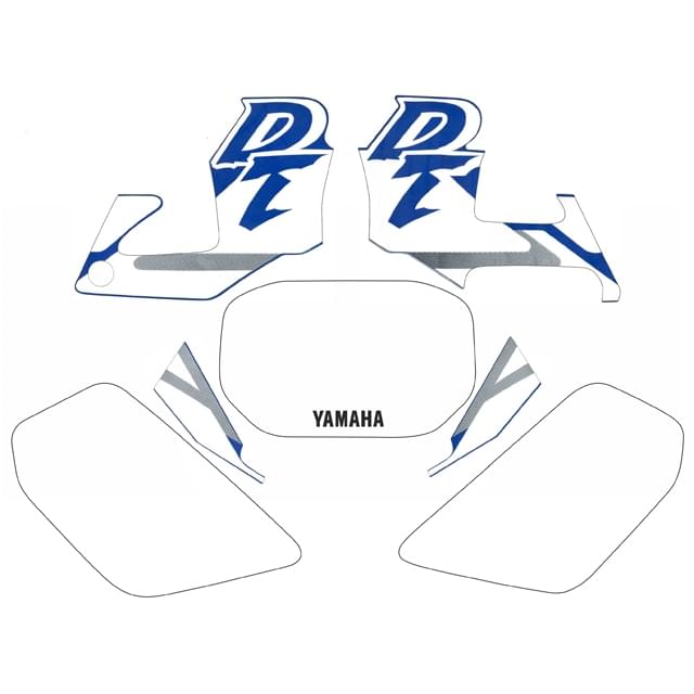 Kit pegatinas Yamaha DT 125 R - blanco YAM019