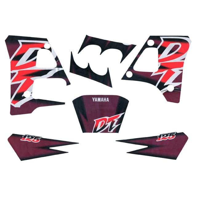 Kit pegatinas Yamaha DT 125 R - rojo burdeos YAM021